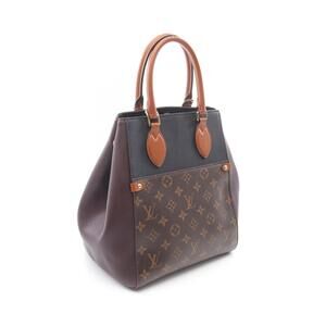 Louis Vuitton Fold Tote Noir Black Creme Handbag Burgundy Brown Multicolor